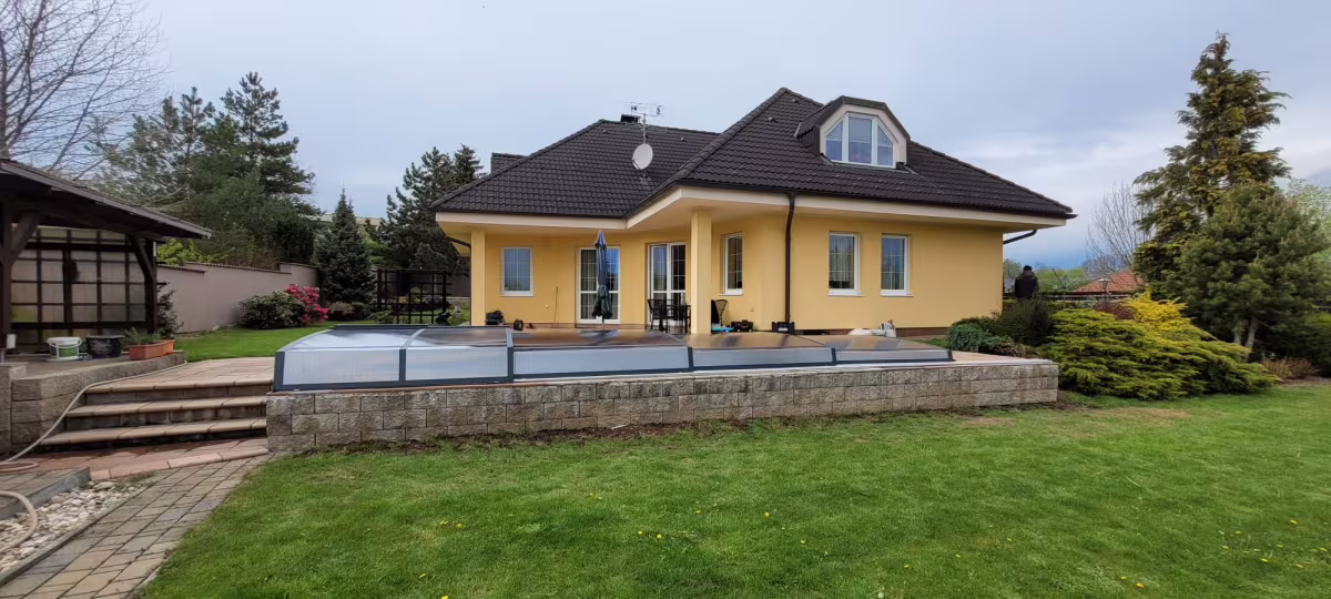 Zastřešení bazénů - 2x šikmina - www.bazeny-pulda.cz